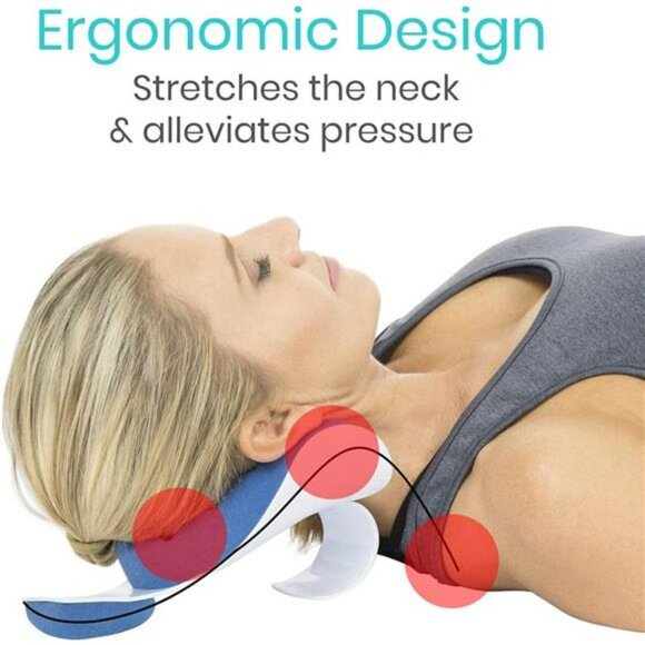Neck and Shoulder Relaxer - Chiropractic and Stretcher Support Pillow - Picture 4 of 6